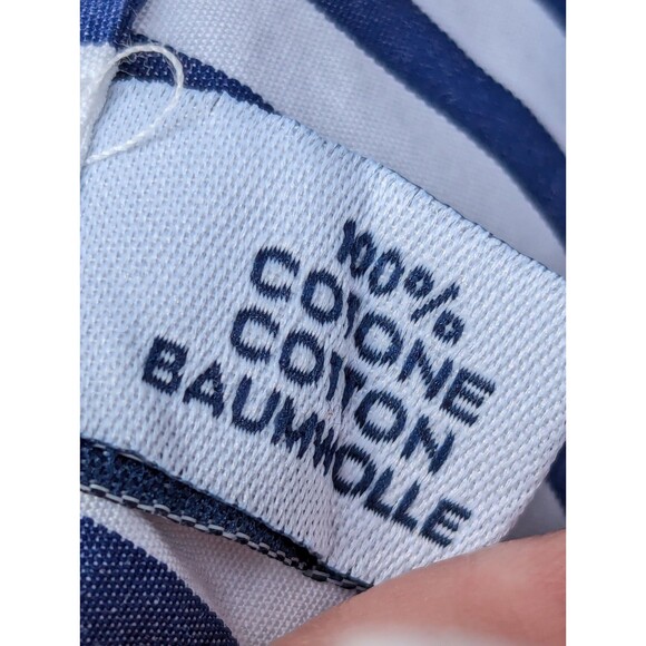 Sara Roka Split Sleeve Blue And W Dress Classic Size Small $985 - Picture 8 of 9